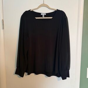 CALVIN KLEIN BLACK WOMENS BLOUSE